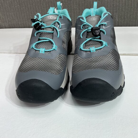 Keen Kids Grey/Ipanema Wander Low Waterproof Hiking Shoes  Size 5.5 - Picture 2 of 9